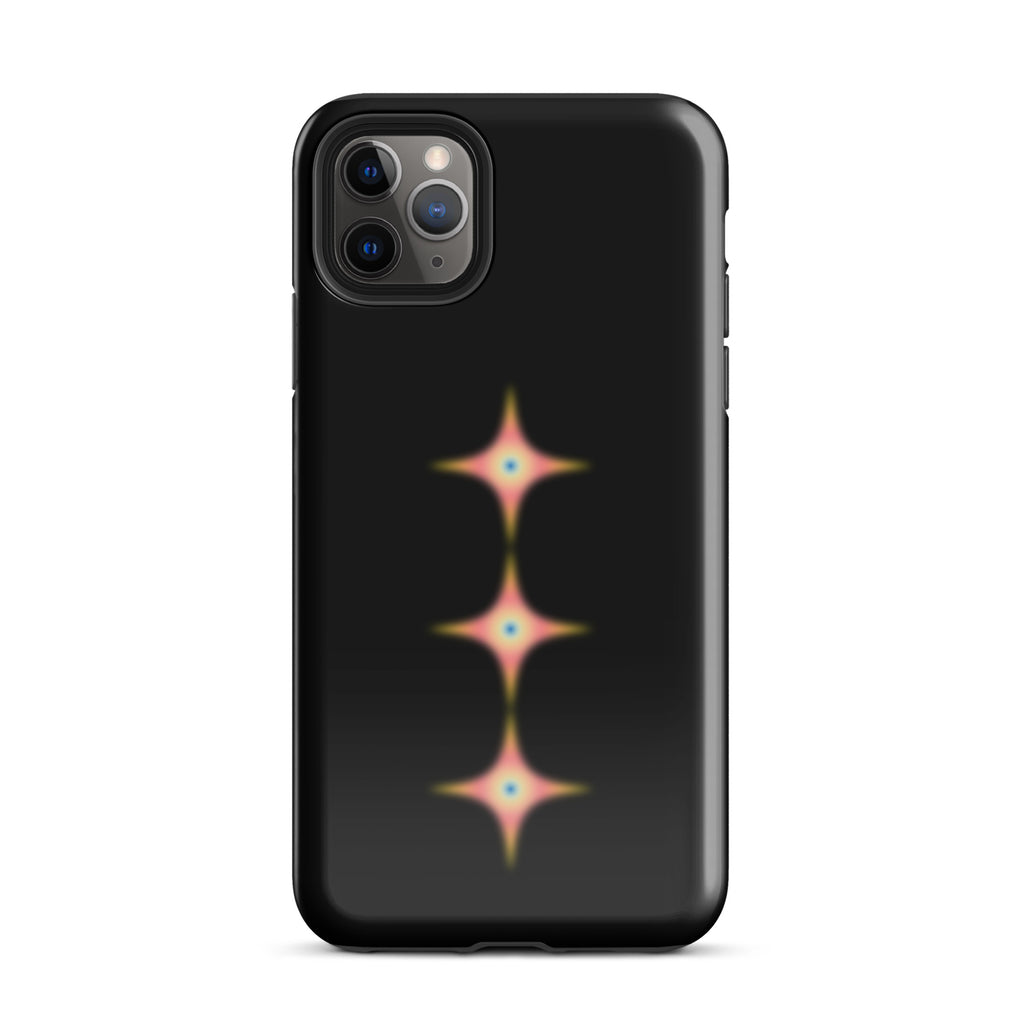 Triple Cosmic Starburst - Black Tough Case for iPhone®