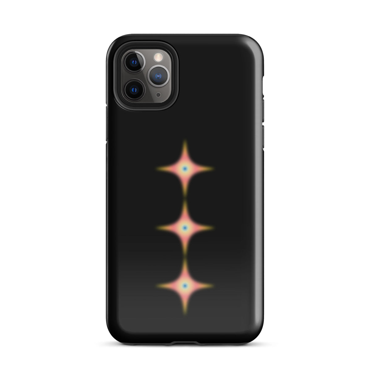 Triple Cosmic Starburst - Black Tough Case for iPhone®