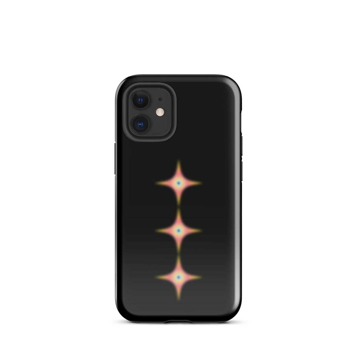 Triple Cosmic Starburst - Black Tough Case for iPhone®