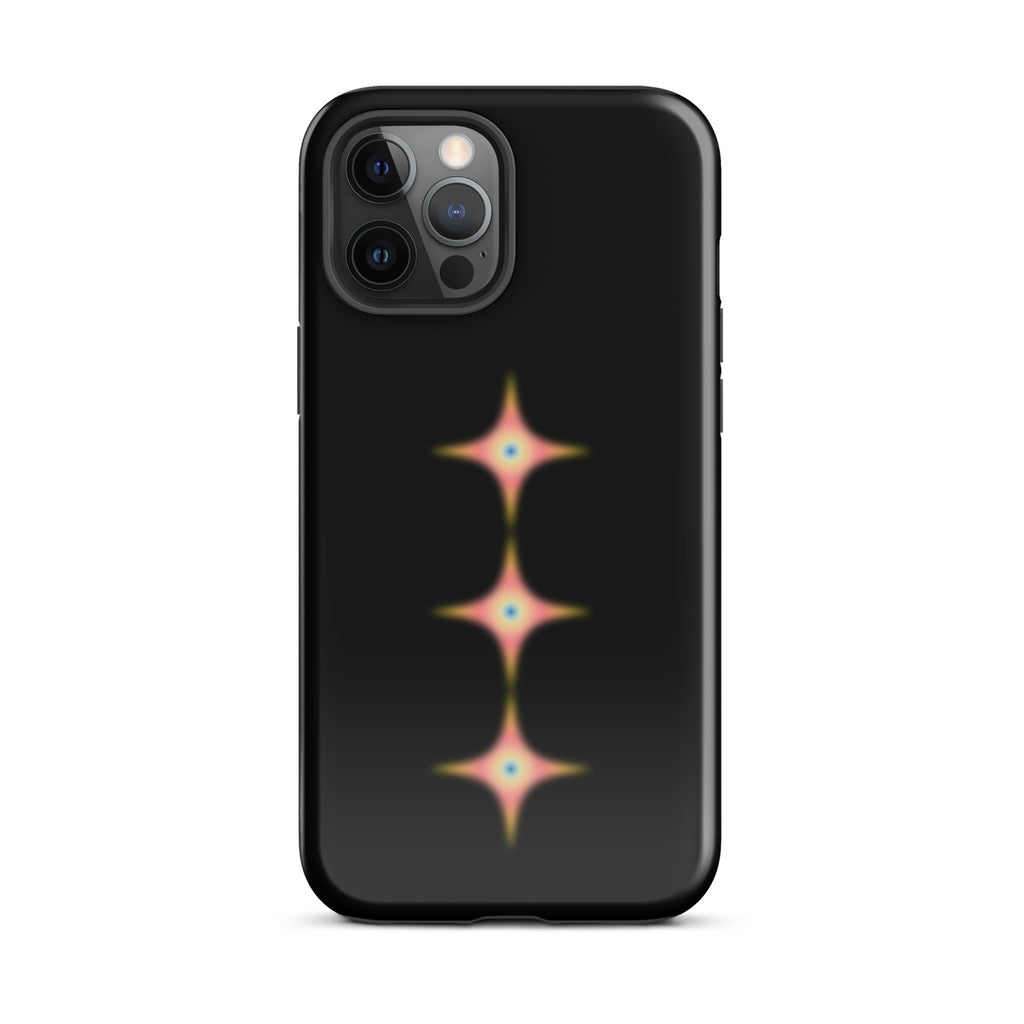 Triple Cosmic Starburst - Black Tough Case for iPhone®
