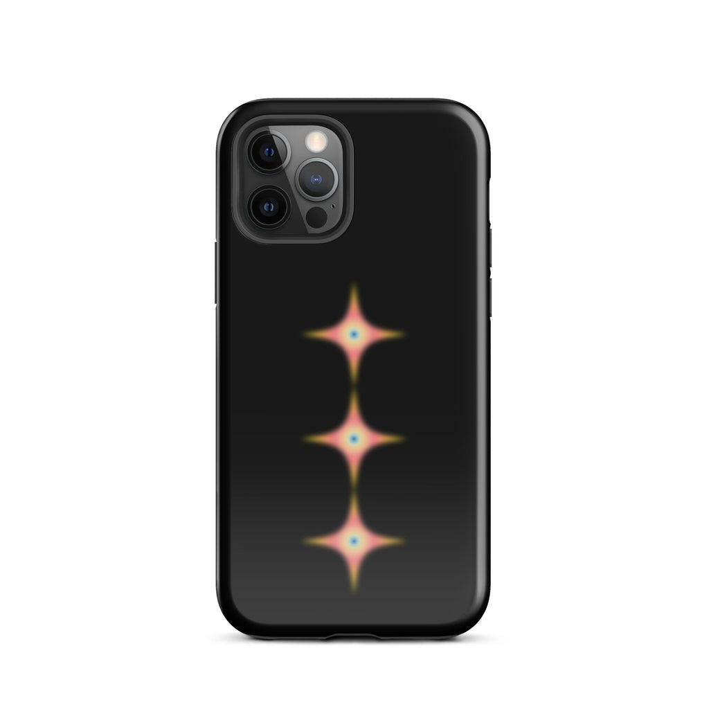 Triple Cosmic Starburst - Black Tough Case for iPhone®