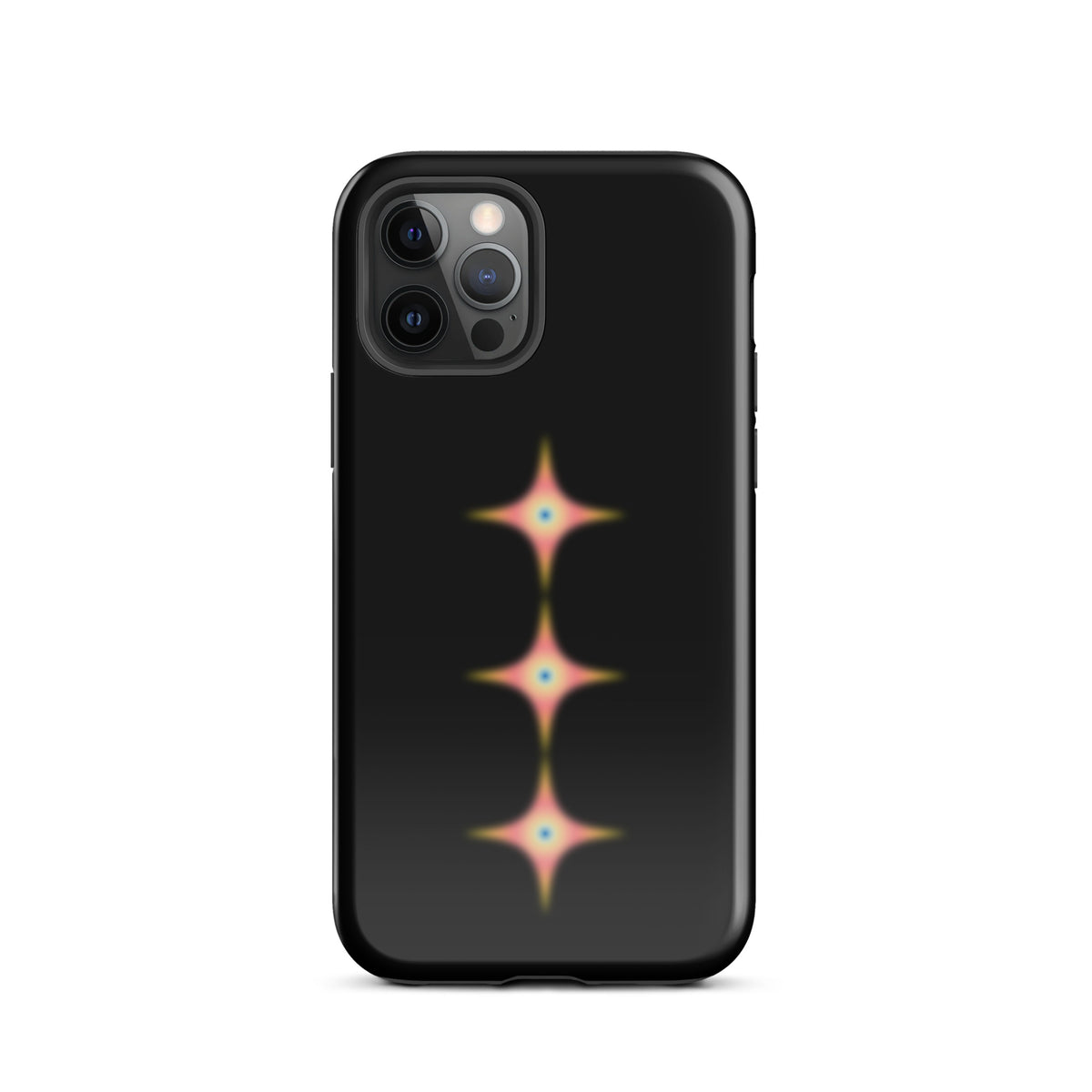 Triple Cosmic Starburst - Black Tough Case for iPhone®