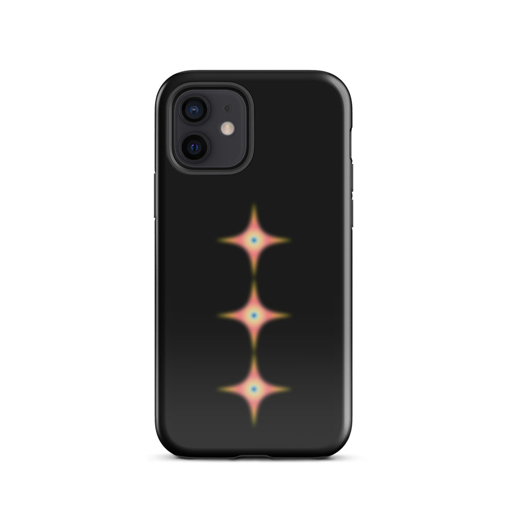 Triple Cosmic Starburst - Black Tough Case for iPhone®