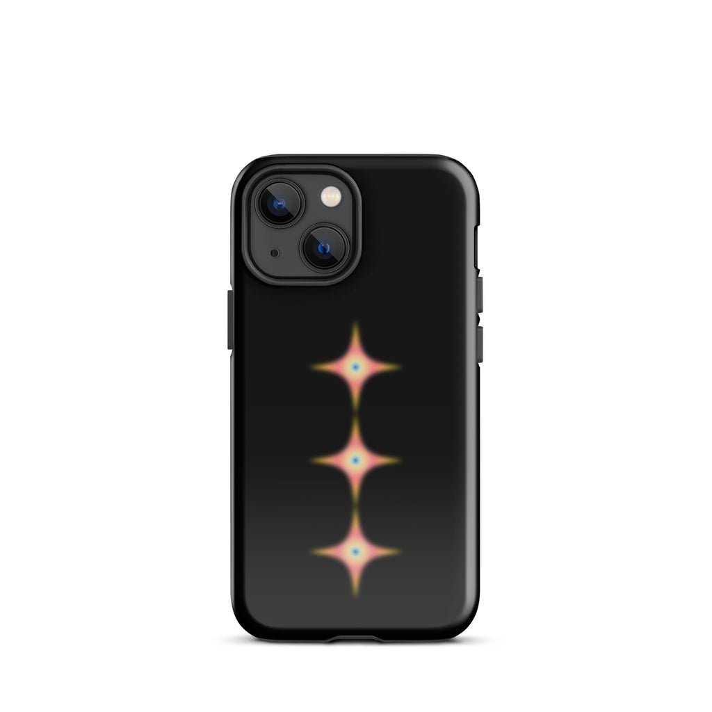 Triple Cosmic Starburst - Black Tough Case for iPhone®