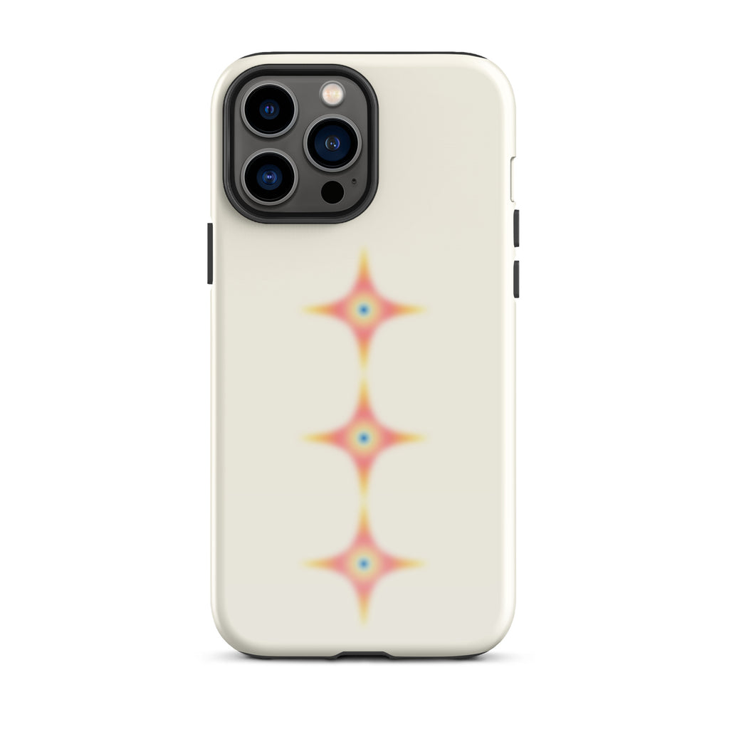 Triple Cosmic Starburst - Beige Tough Case for iPhone®