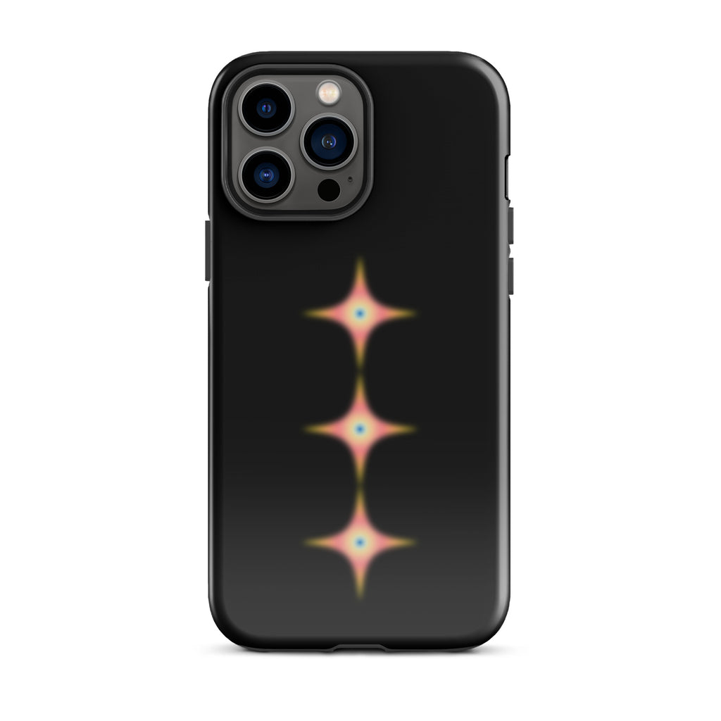 Triple Cosmic Starburst - Black Tough Case for iPhone®