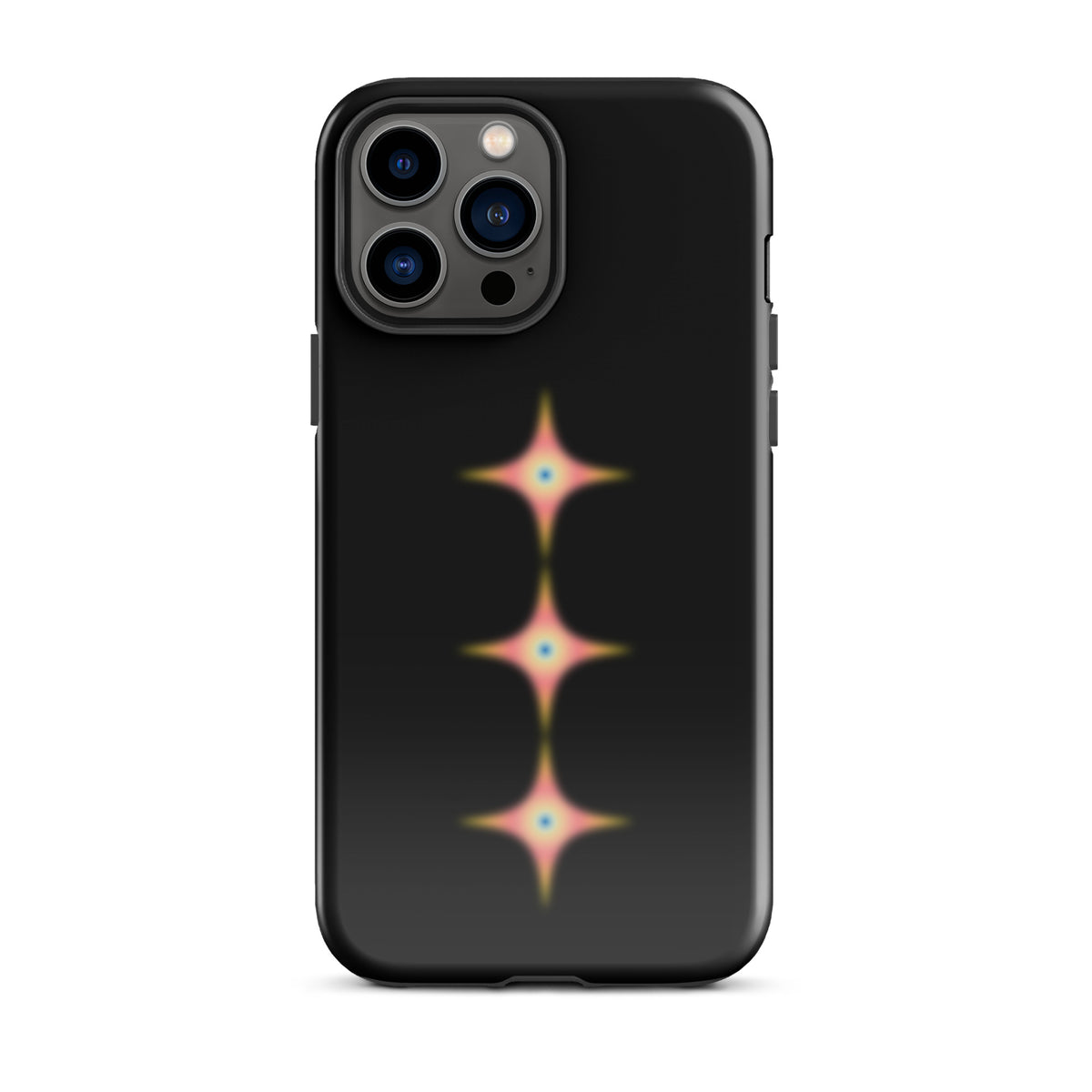 Triple Cosmic Starburst - Black Tough Case for iPhone®