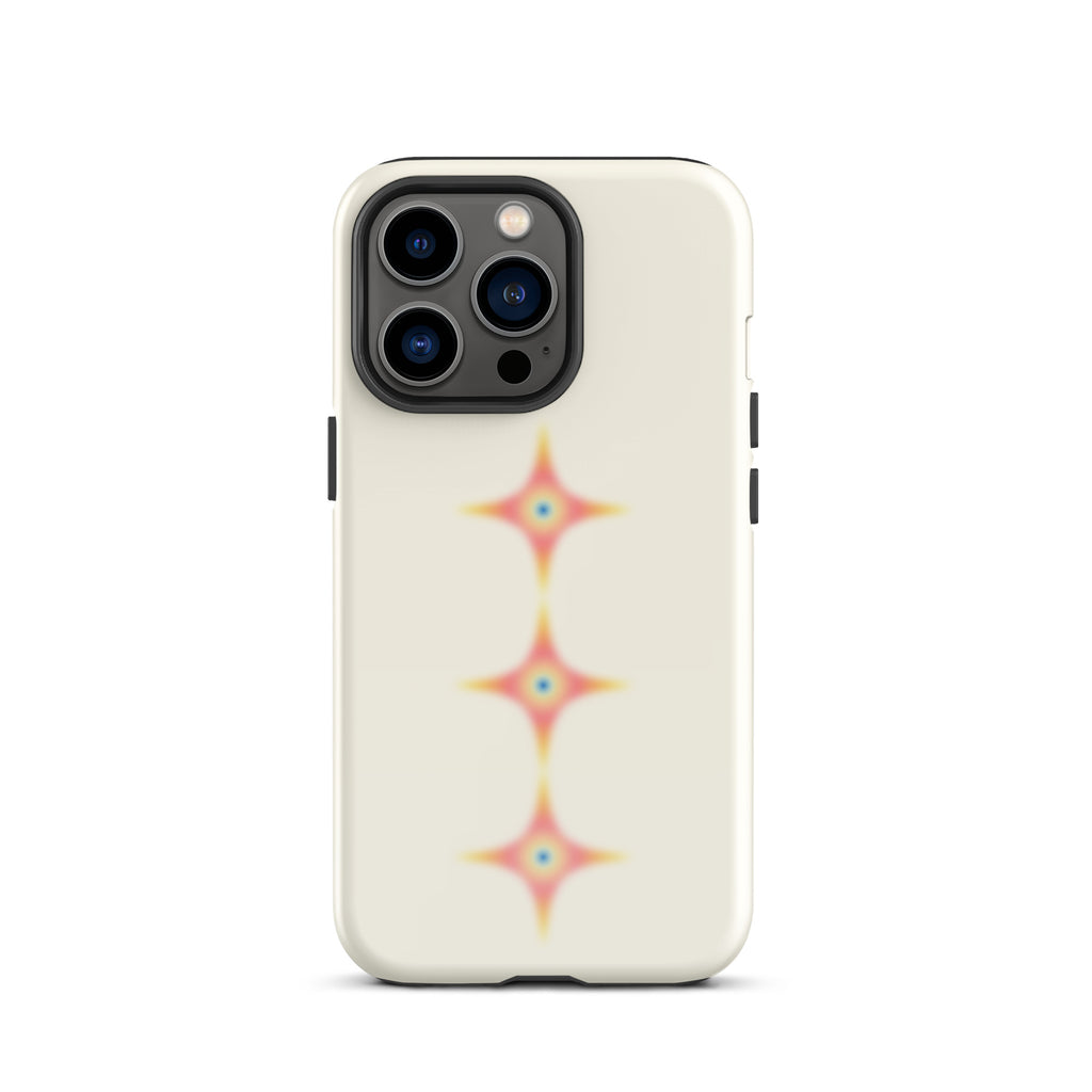 Triple Cosmic Starburst - Beige Tough Case for iPhone®