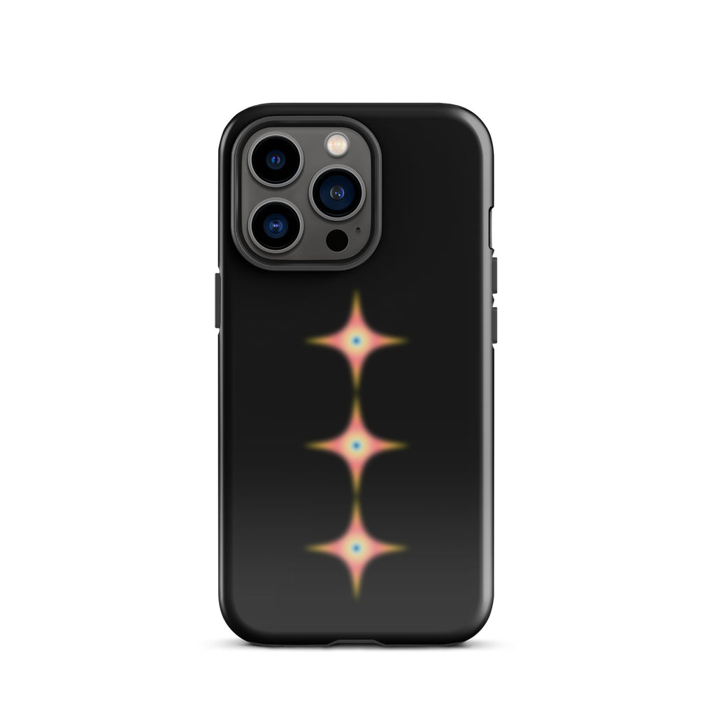 Triple Cosmic Starburst - Black Tough Case for iPhone®