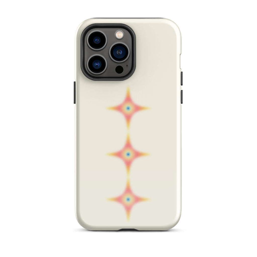 Triple Cosmic Starburst - Beige Tough Case for iPhone®