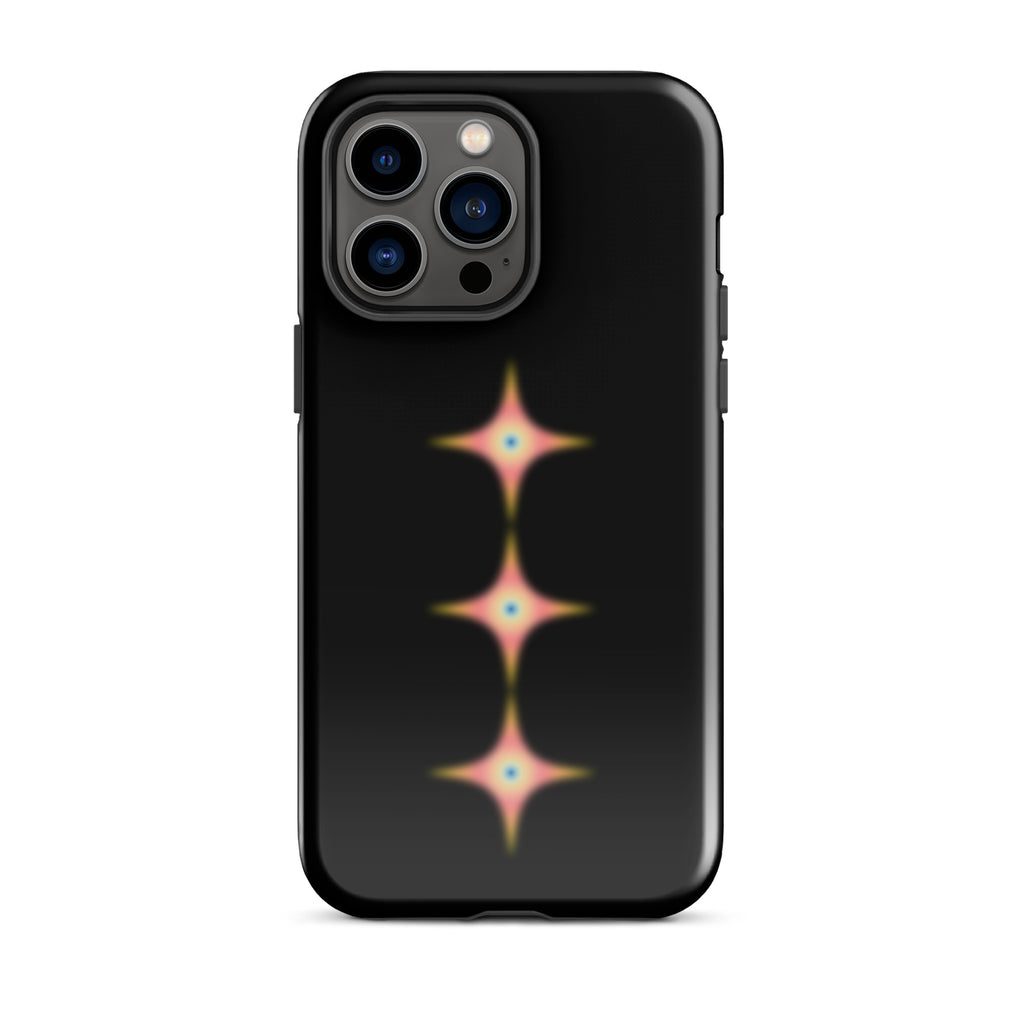 Triple Cosmic Starburst - Black Tough Case for iPhone®