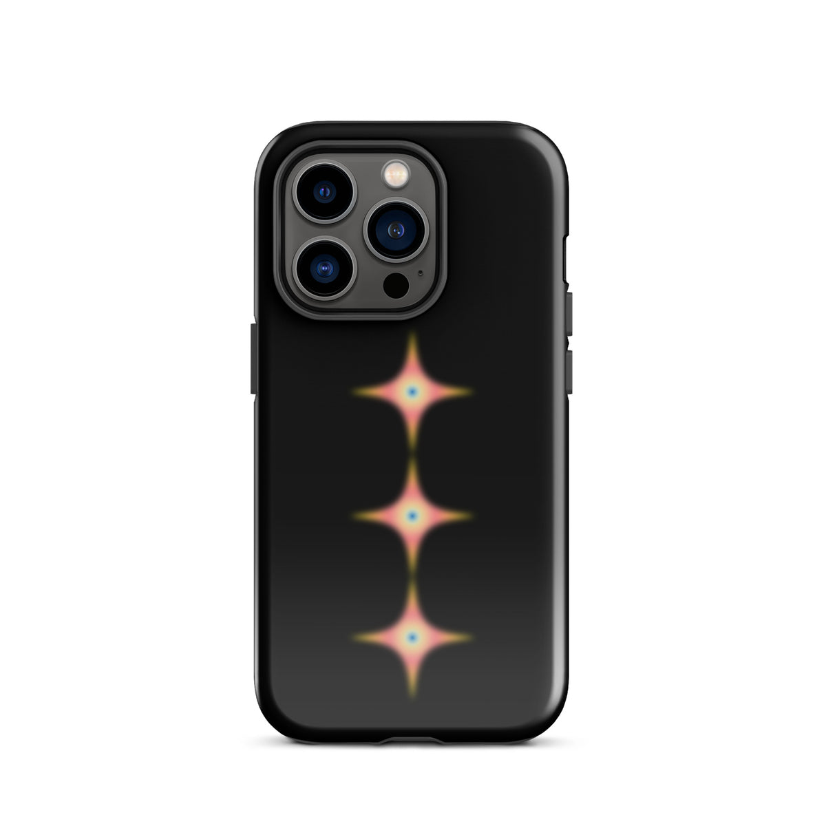 Triple Cosmic Starburst - Black Tough Case for iPhone®