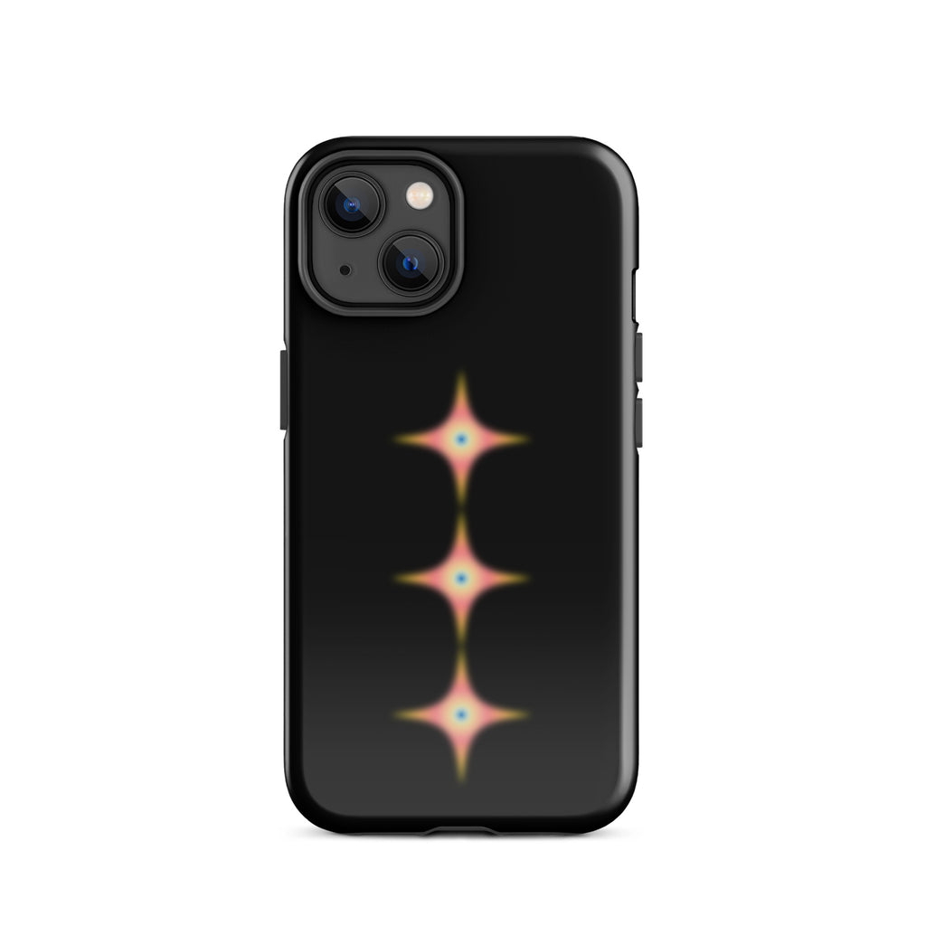 Triple Cosmic Starburst - Black Tough Case for iPhone®