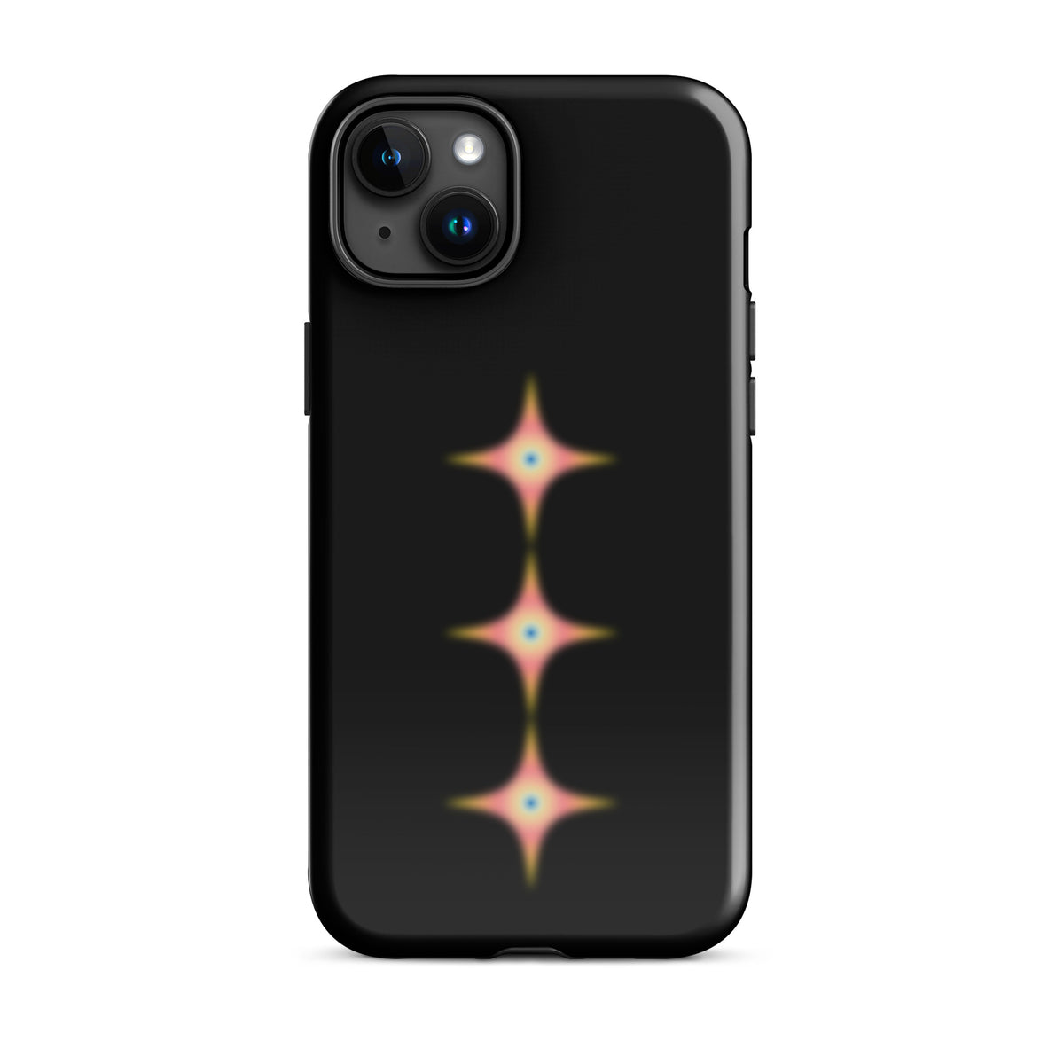 Triple Cosmic Starburst - Black Tough Case for iPhone®