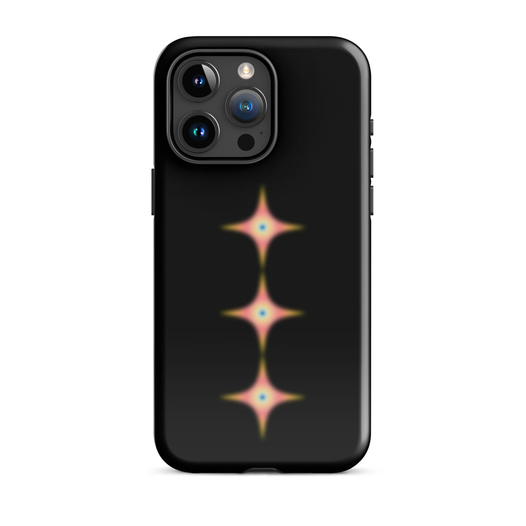 Triple Cosmic Starburst - Black Tough Case for iPhone®