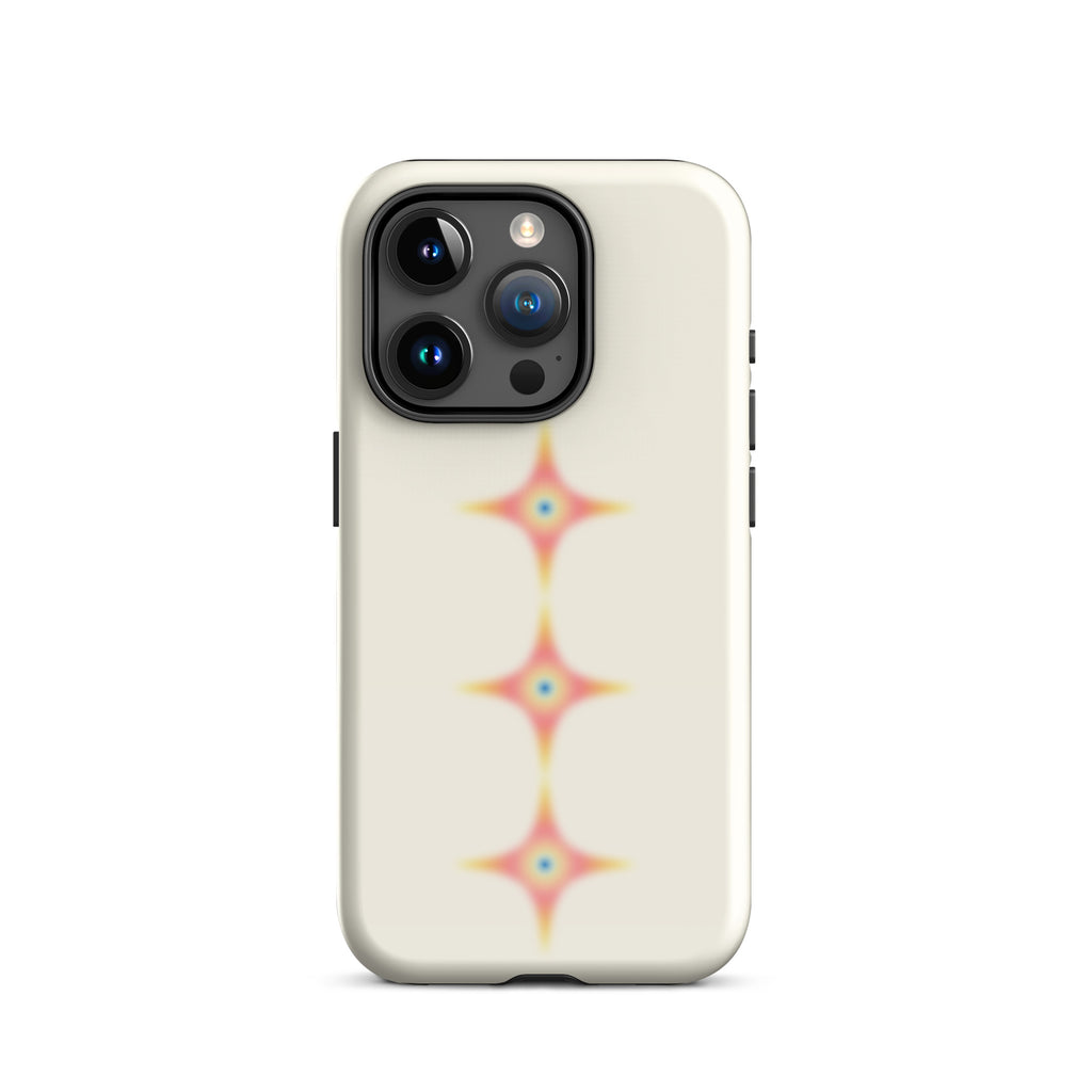Triple Cosmic Starburst - Beige Tough Case for iPhone®