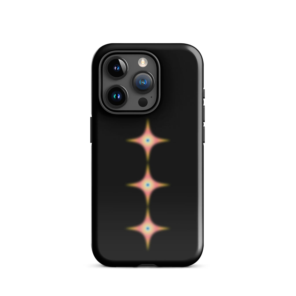 Triple Cosmic Starburst - Black Tough Case for iPhone®