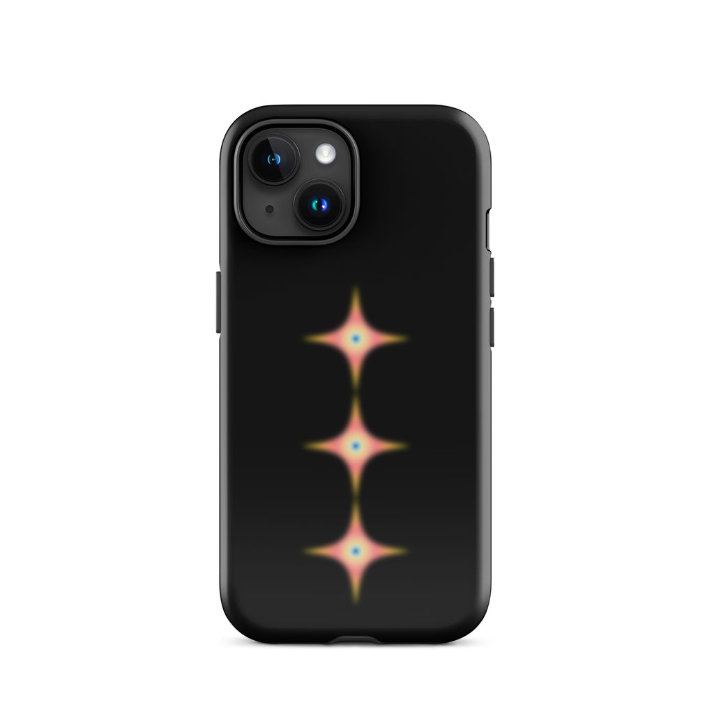 Triple Cosmic Starburst - Black Tough Case for iPhone®