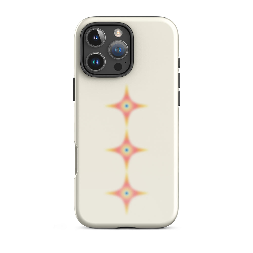 Triple Cosmic Starburst - Beige Tough Case for iPhone®