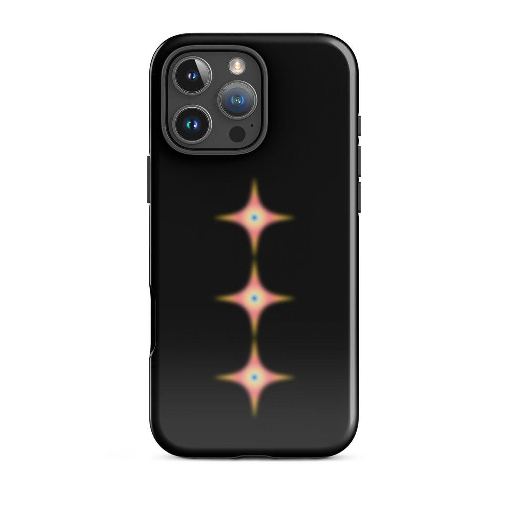 Triple Cosmic Starburst - Black Tough Case for iPhone®