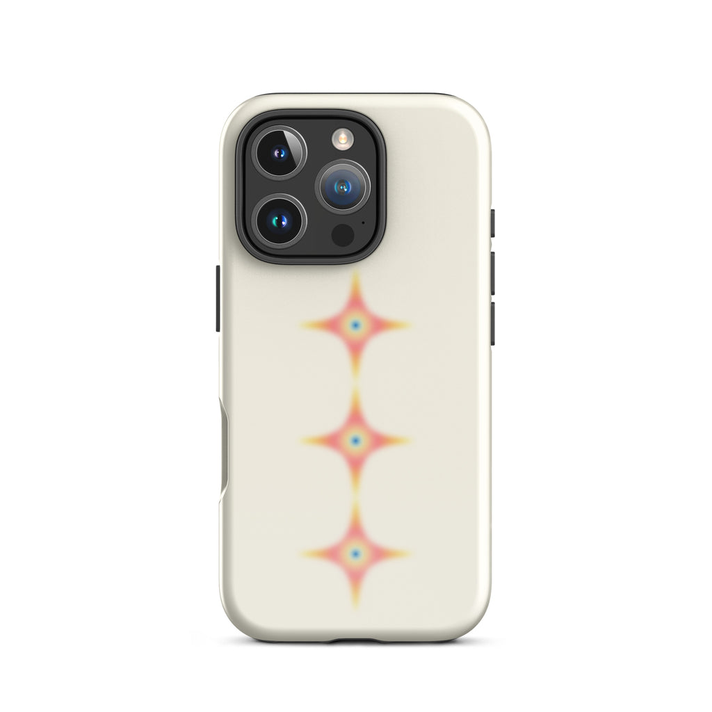 Triple Cosmic Starburst - Beige Tough Case for iPhone®