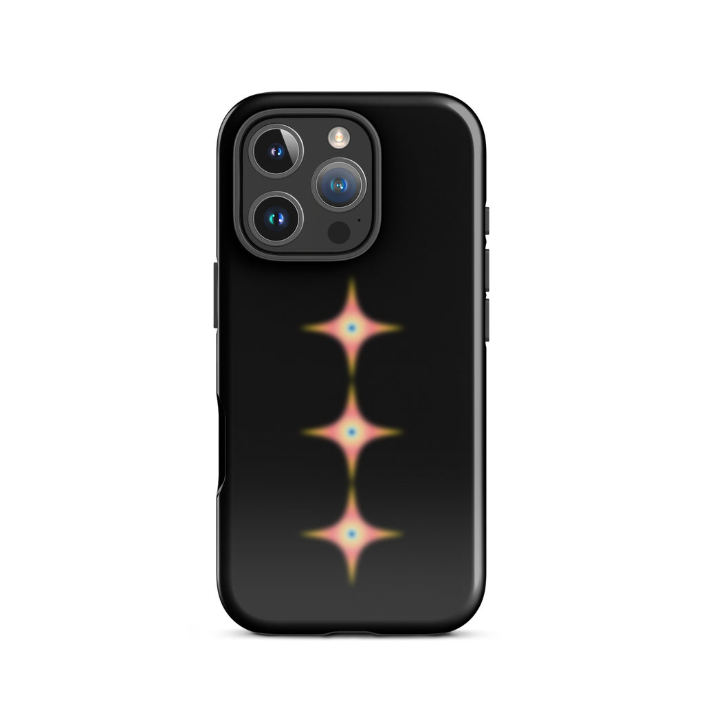 Triple Cosmic Starburst - Black Tough Case for iPhone®