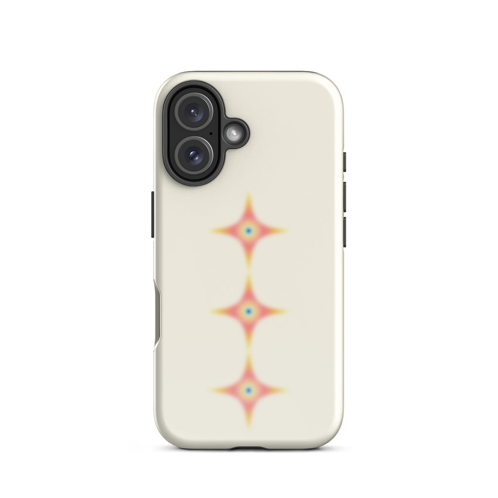 Triple Cosmic Starburst - Beige Tough Case for iPhone®