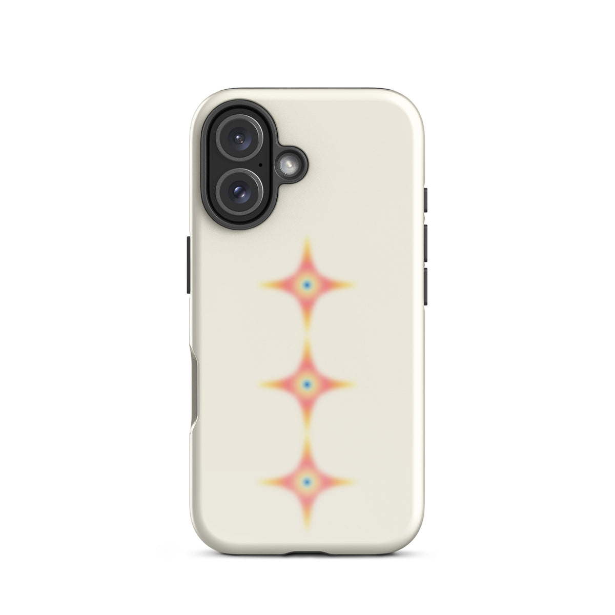 Triple Cosmic Starburst - Beige Tough Case for iPhone®