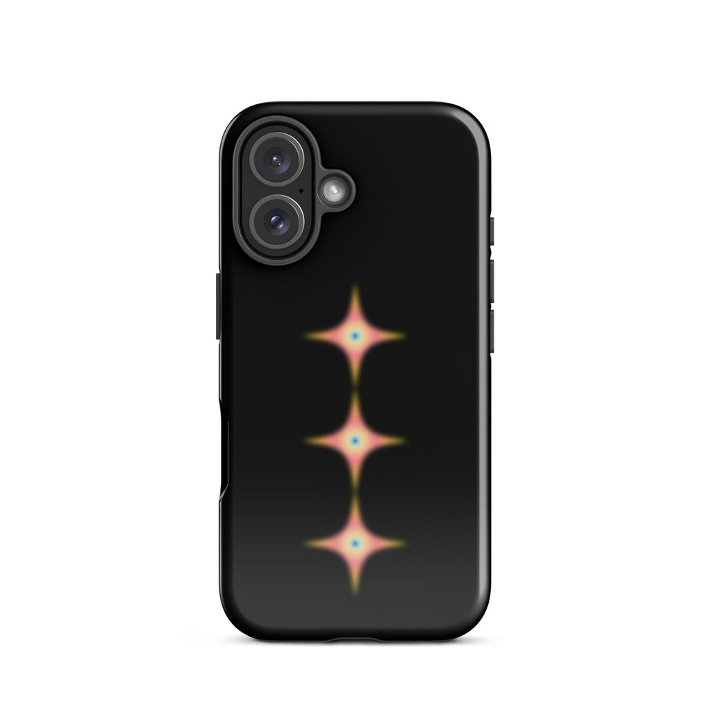 Triple Cosmic Starburst - Black Tough Case for iPhone®
