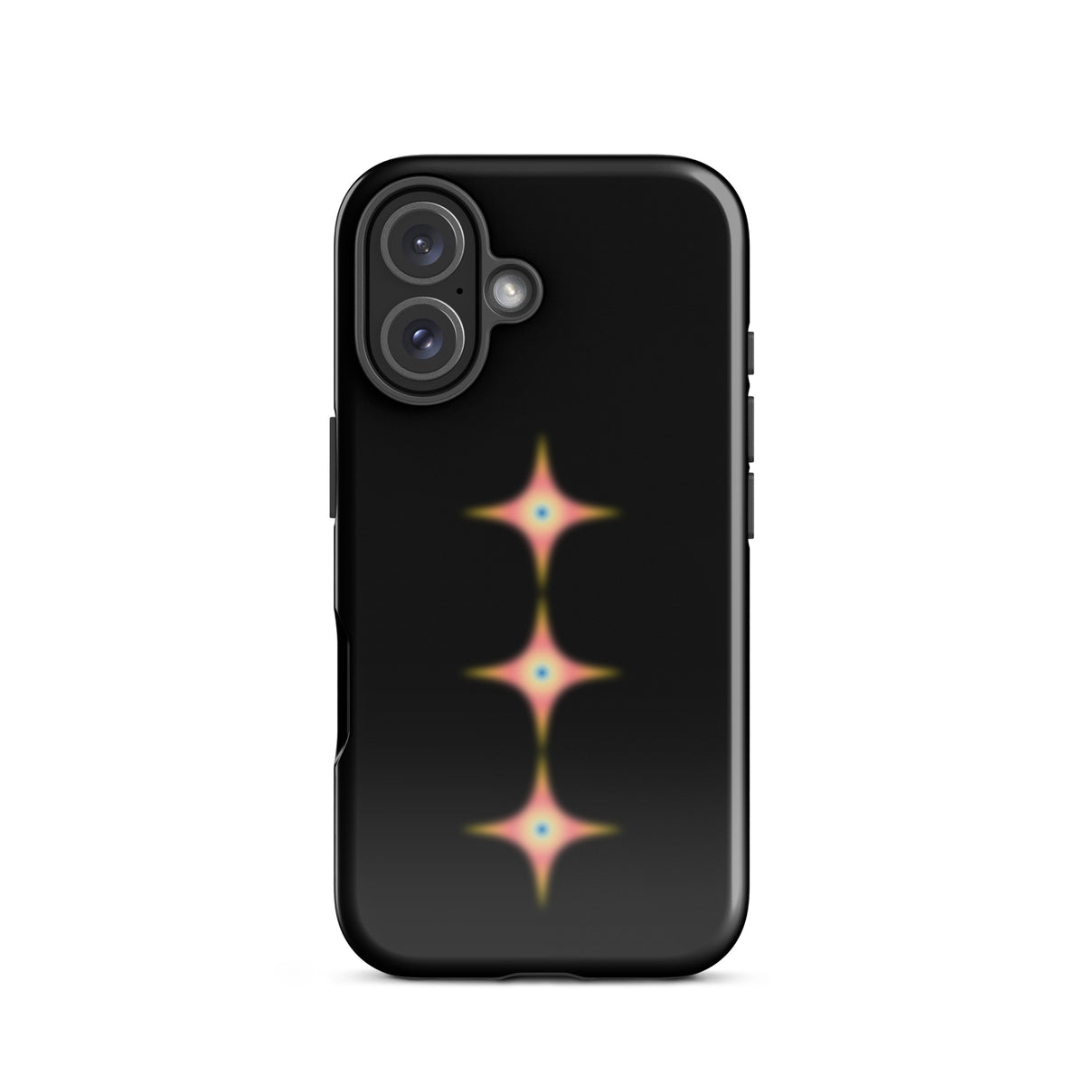 Triple Cosmic Starburst - Black Tough Case for iPhone®