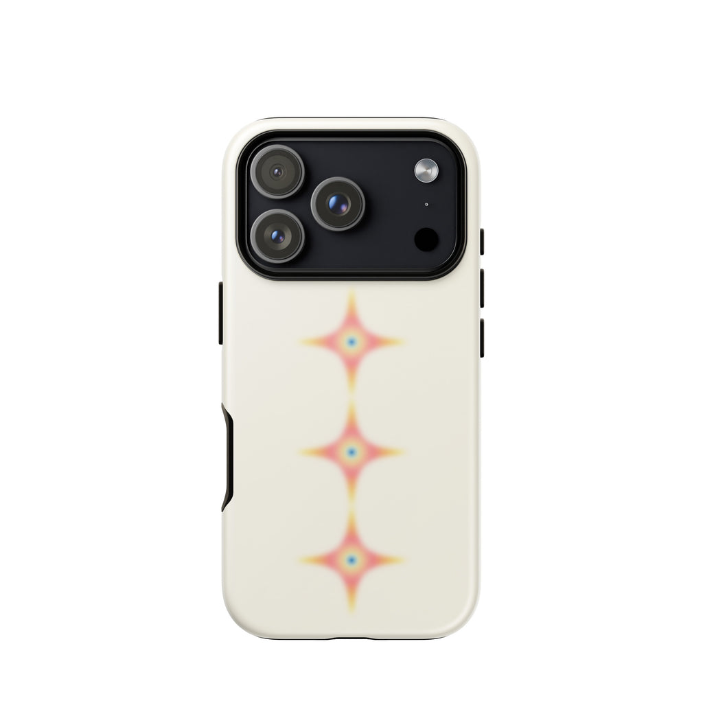 Triple Cosmic Starburst - Beige Tough Case for iPhone®