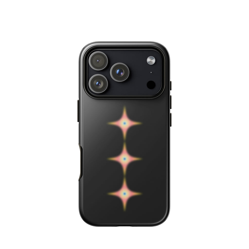 Triple Cosmic Starburst - Black Tough Case for iPhone®