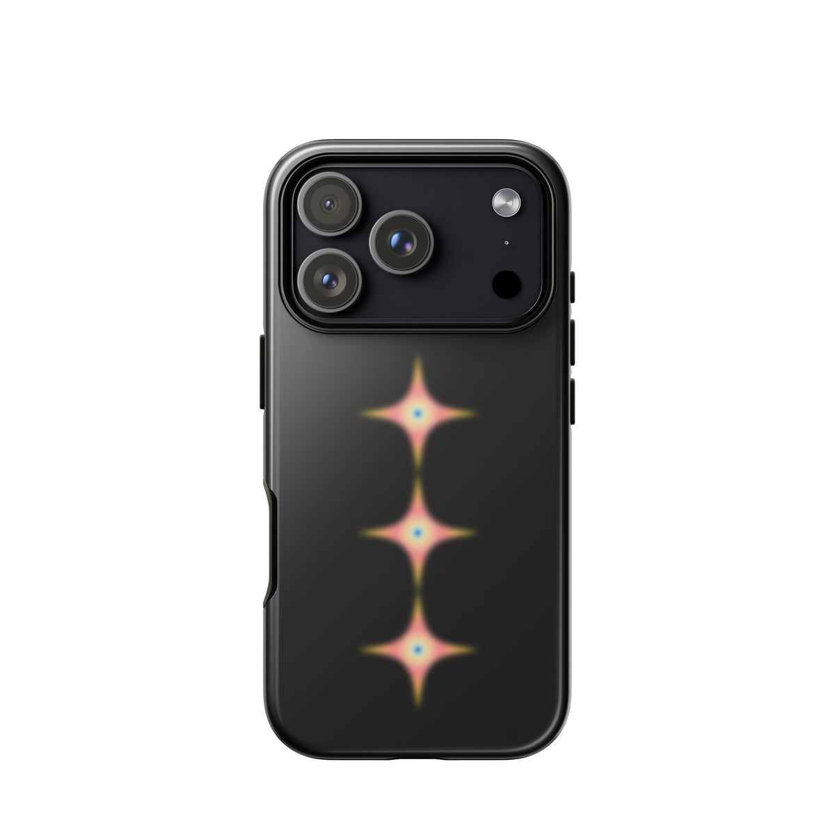 Triple Cosmic Starburst - Black Tough Case for iPhone®