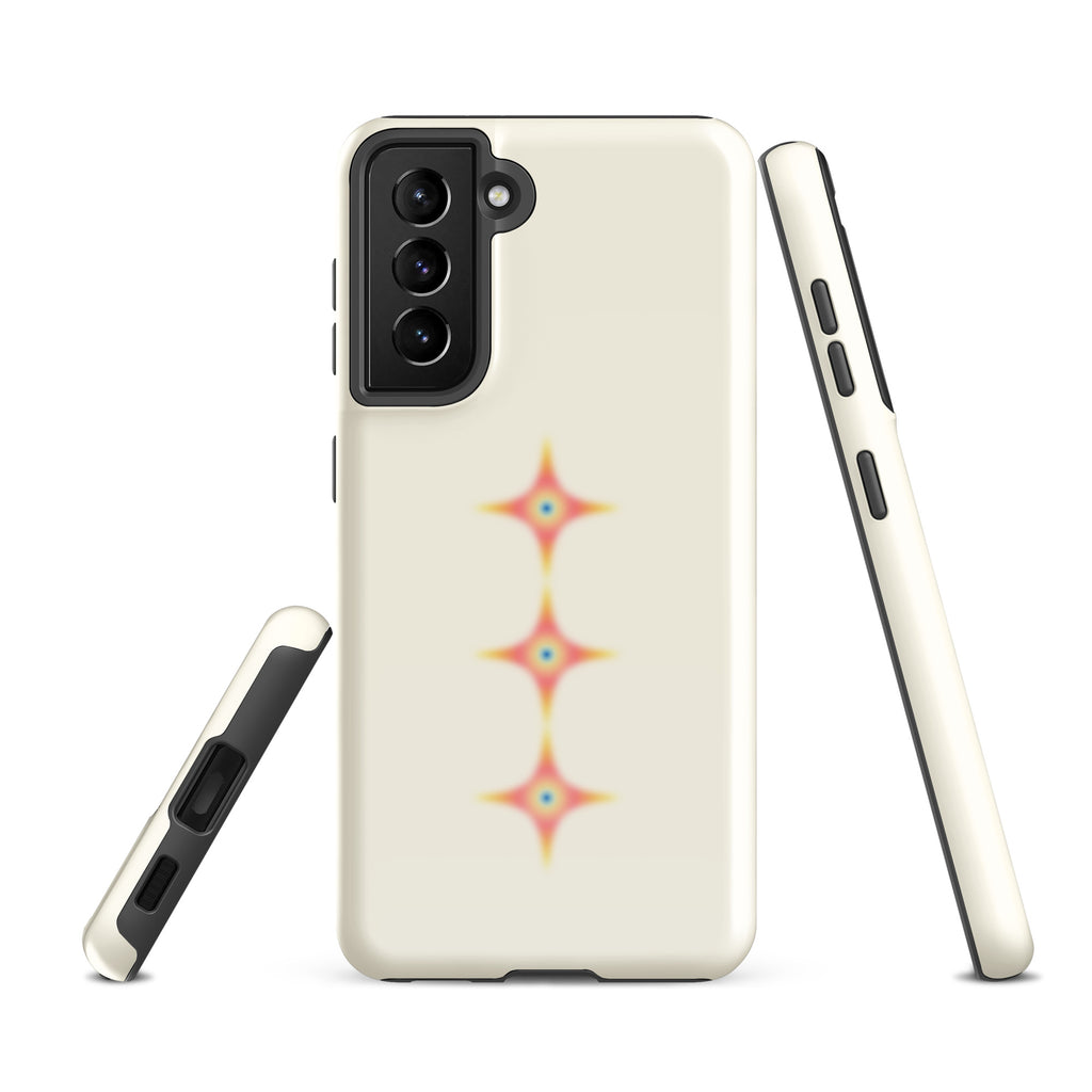 Triple Cosmic Starburst - Beige Tough case for Samsung®