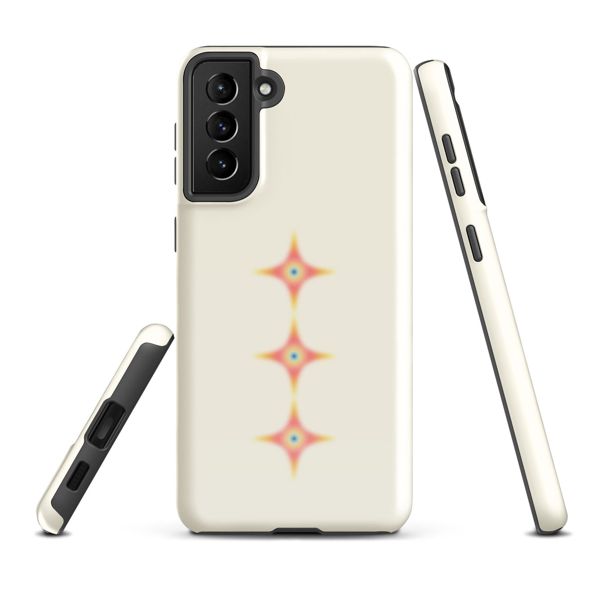 Triple Cosmic Starburst - Beige Tough case for Samsung®