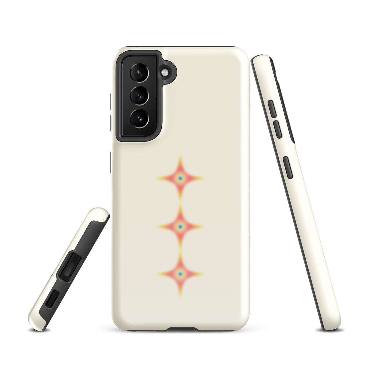Triple Cosmic Starburst - Beige Tough case for Samsung®