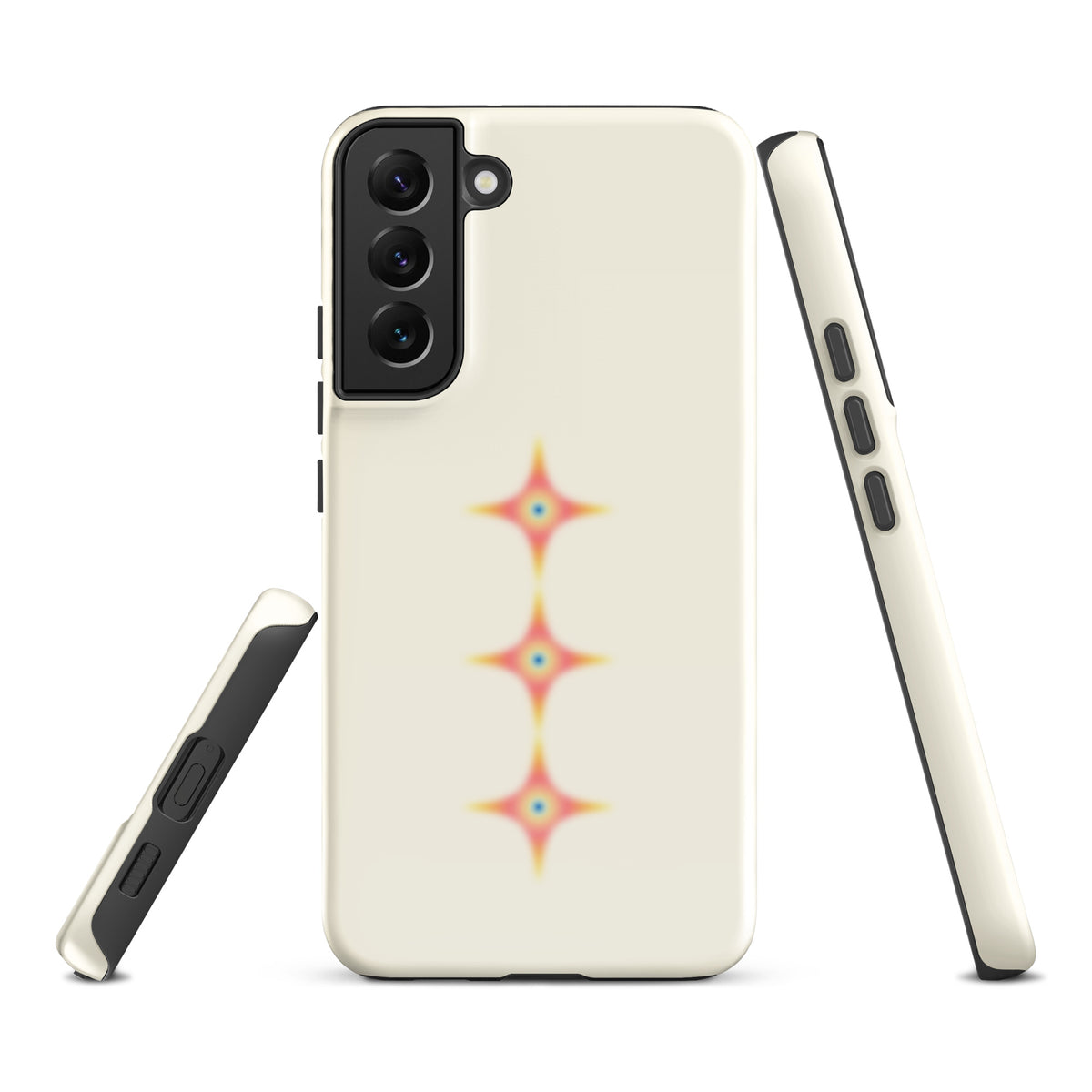 Triple Cosmic Starburst - Beige Tough case for Samsung®