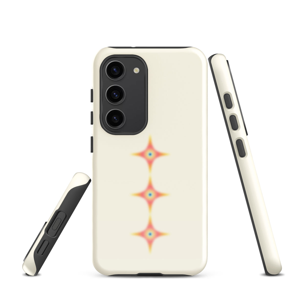 Triple Cosmic Starburst - Beige Tough case for Samsung®
