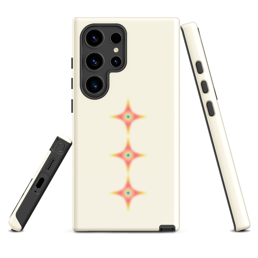 Triple Cosmic Starburst - Beige Tough case for Samsung®