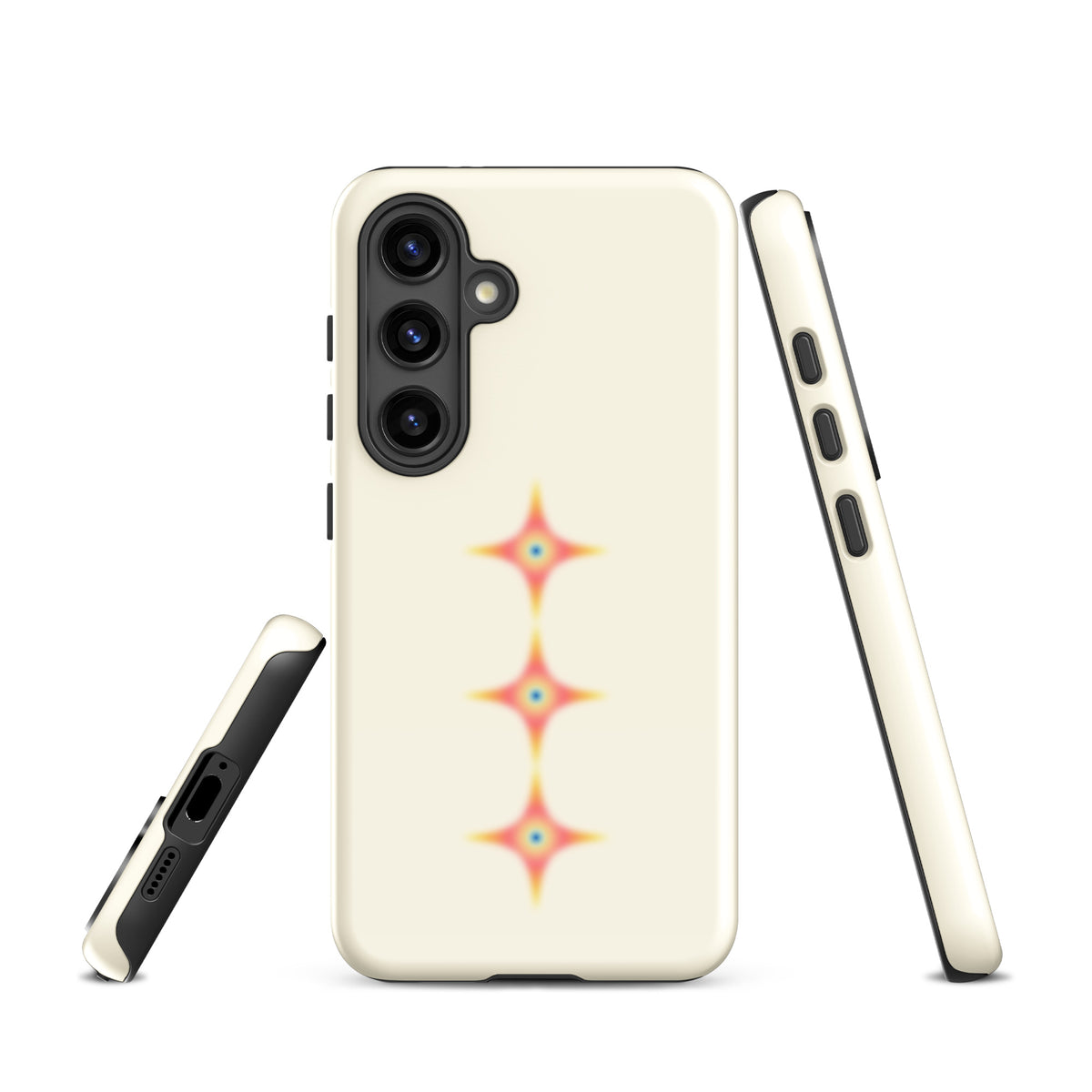 Triple Cosmic Starburst - Beige Tough case for Samsung®