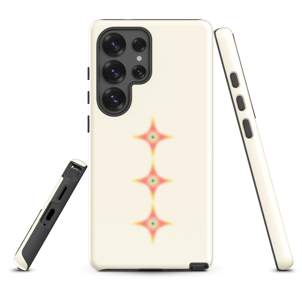 Triple Cosmic Starburst - Beige Tough case for Samsung®
