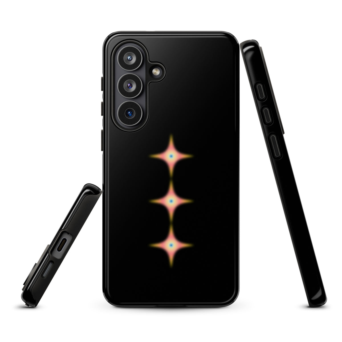 Triple Cosmic Starburst - Black Tough case for Samsung®