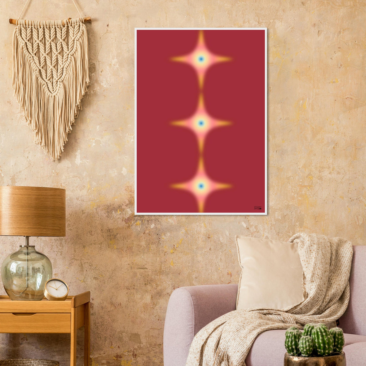 Triple Cosmic Starburst Poster